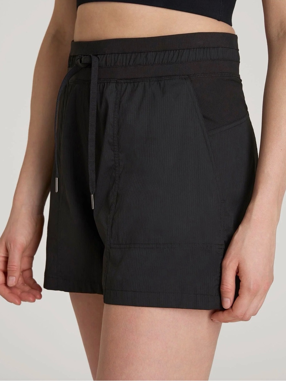 American Tall black pullon shorts Medium High rise Rise Tall Women Athleisure